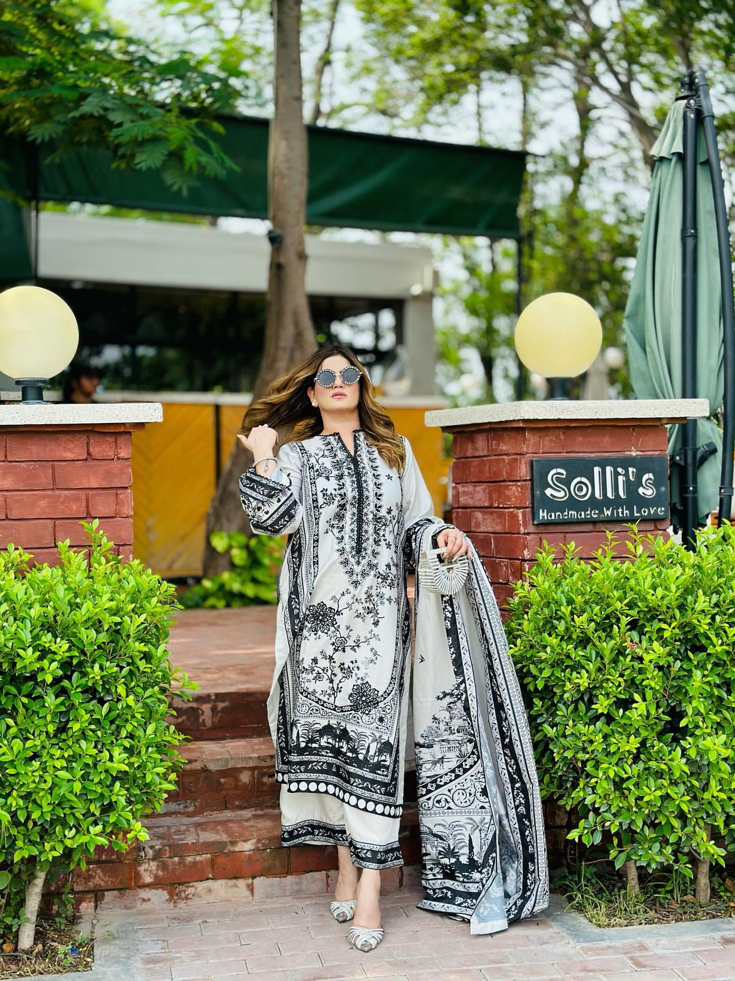Elegant Designer Party Wear 3-Piece Printed Co-Ord Set in Premium Pur Malai Satin