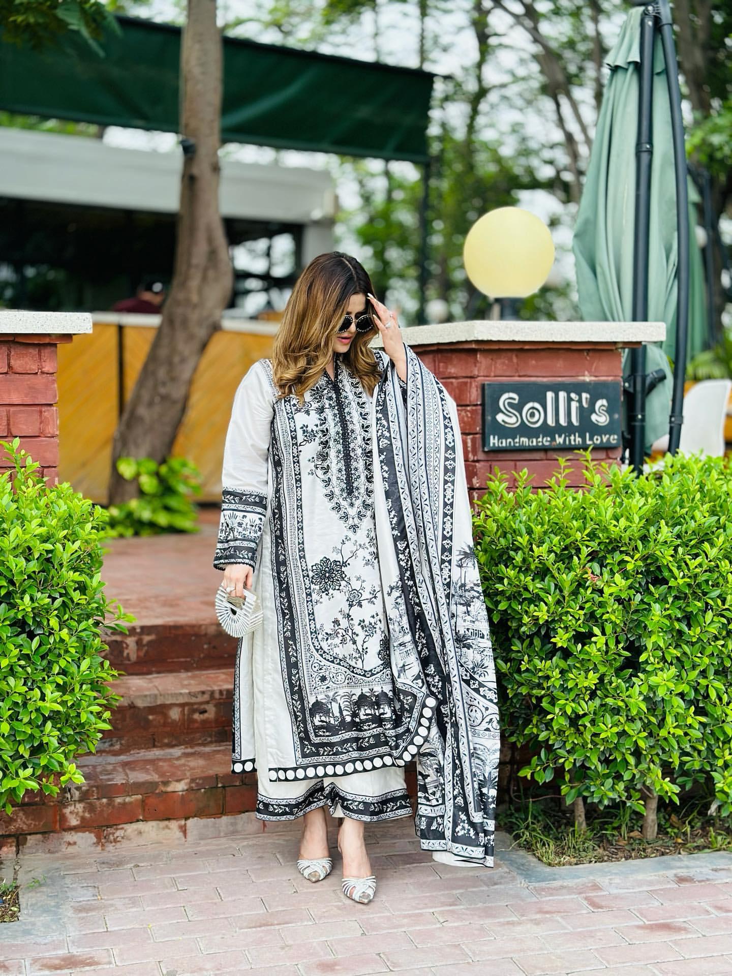 Elegant Designer Party Wear 3-Piece Printed Co-Ord Set in Premium Pur Malai Satin
