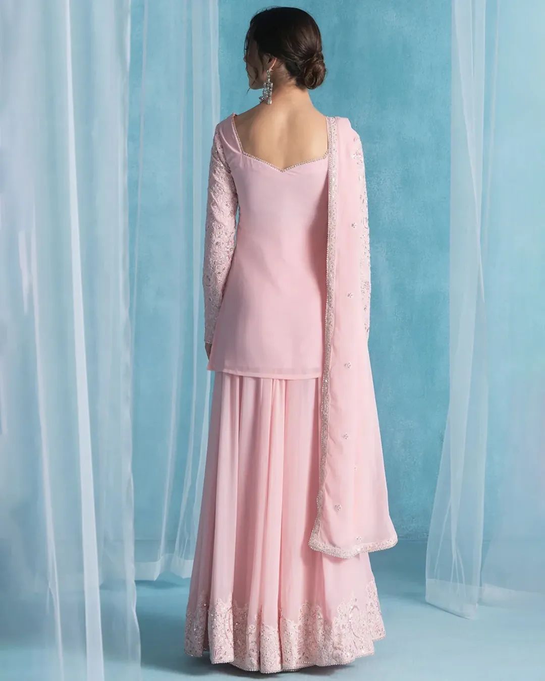 Exclusive Designer Georgette Suit Set with Sequins Embroidery