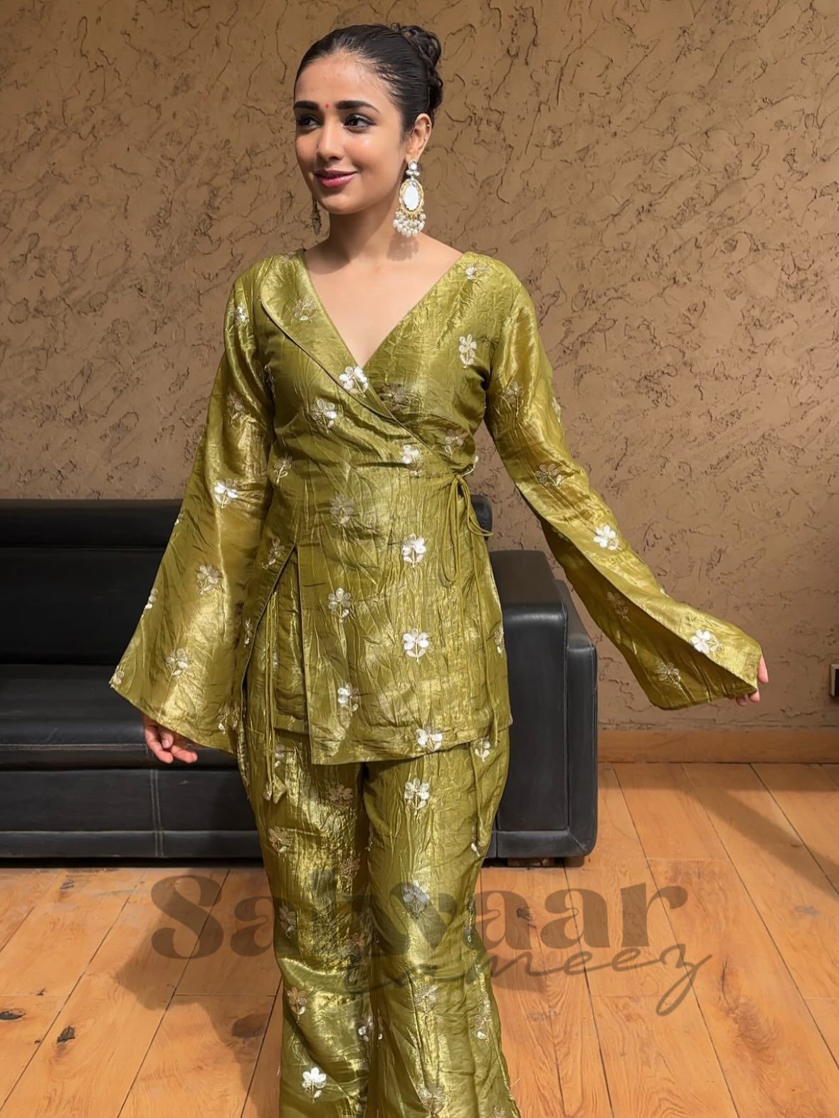 Trending Designer Embroidered Top-Plazzo with Dupatta Set 🔥
