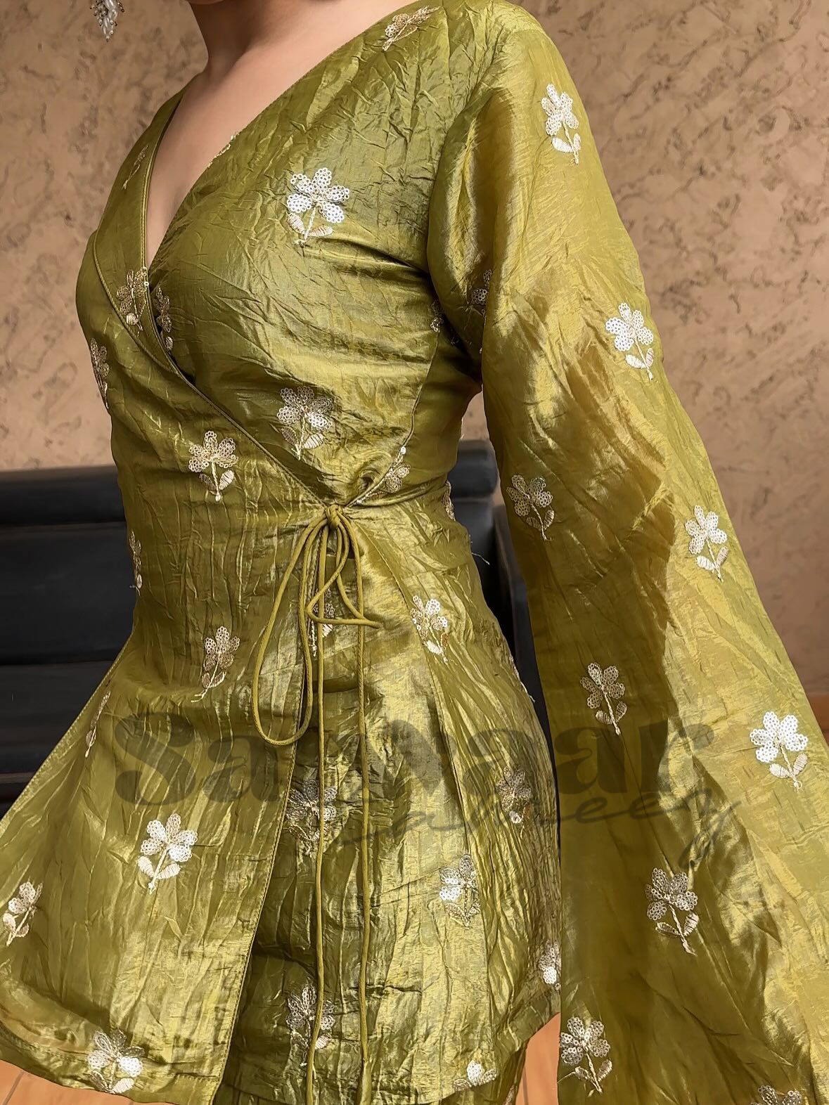 Trending Designer Embroidered Top-Plazzo with Dupatta Set 🔥