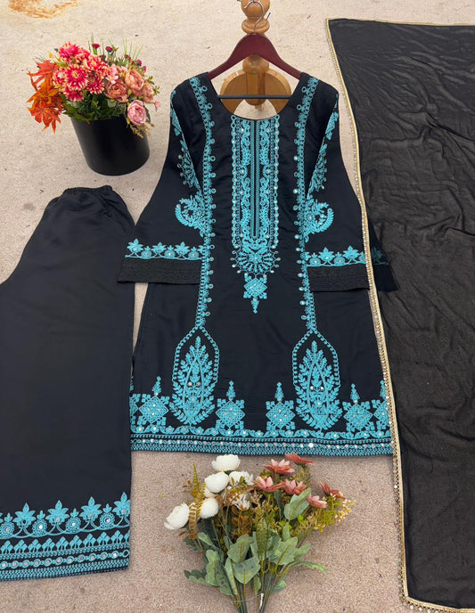 Pure Cotton with Embroidered Chain Stitch & Real Mirror Work