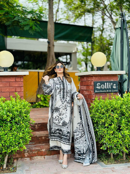 Elegant Designer Party Wear 3-Piece Printed Co-Ord Set in Premium Pur Malai Satin