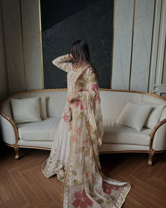 EXCLUSIVE DESIGNER CHINON SUIT SET - Featuring Elegant Sequence Embroidery Work