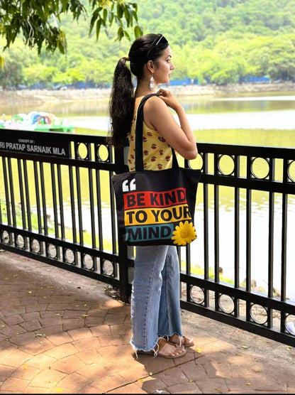 Mindful Daisy Tote Bag